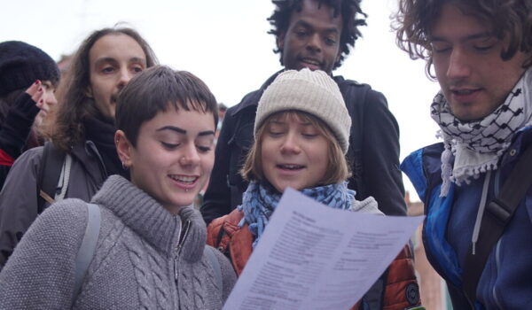 Greta Thunberg con Extinction Rebellion a Venezia